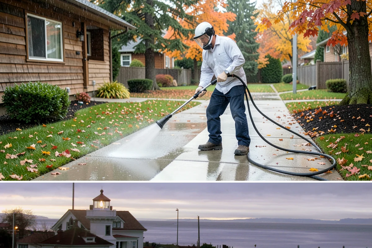 Paver Walkway Cleaning in Mukilteo, Snohomish County, WA - Late summer is prime for paver walkways so new polymeric sand can cure dry before autumn rains.