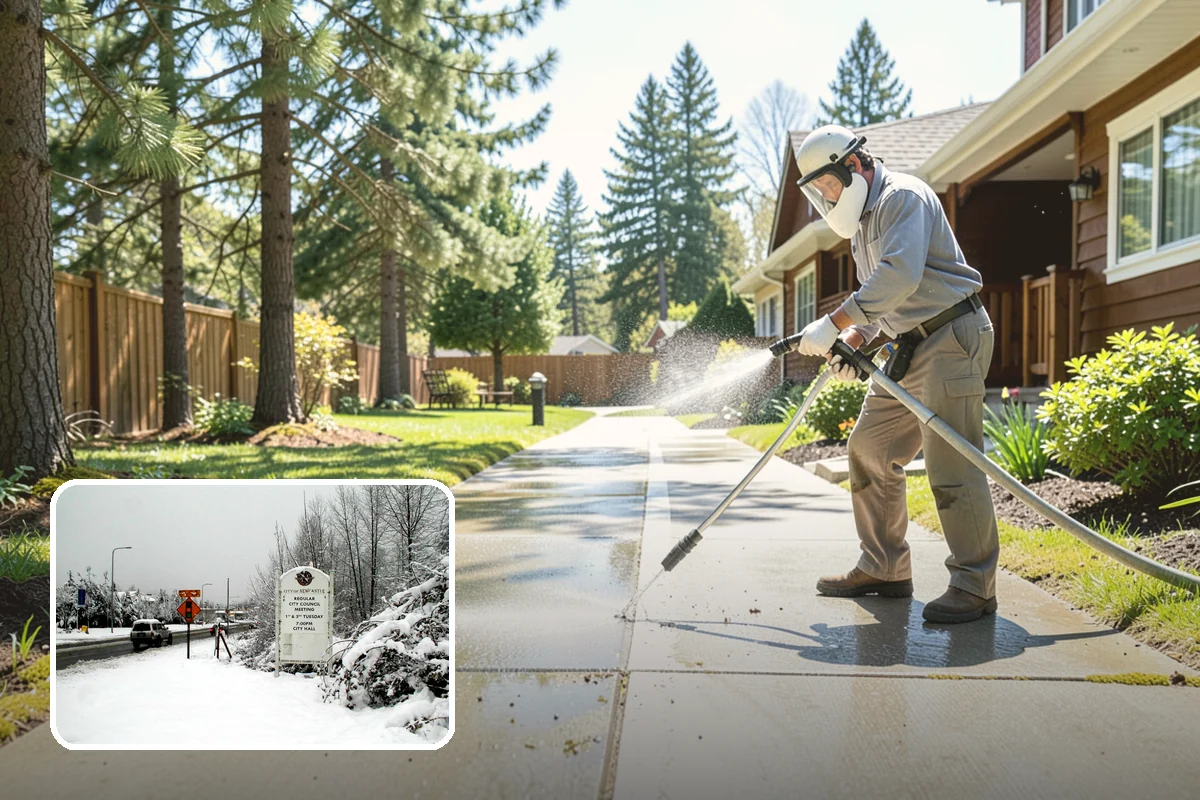Paver Walkway Cleaning in Newcastle, King County, WA - Clears moss and weeds from paver joints