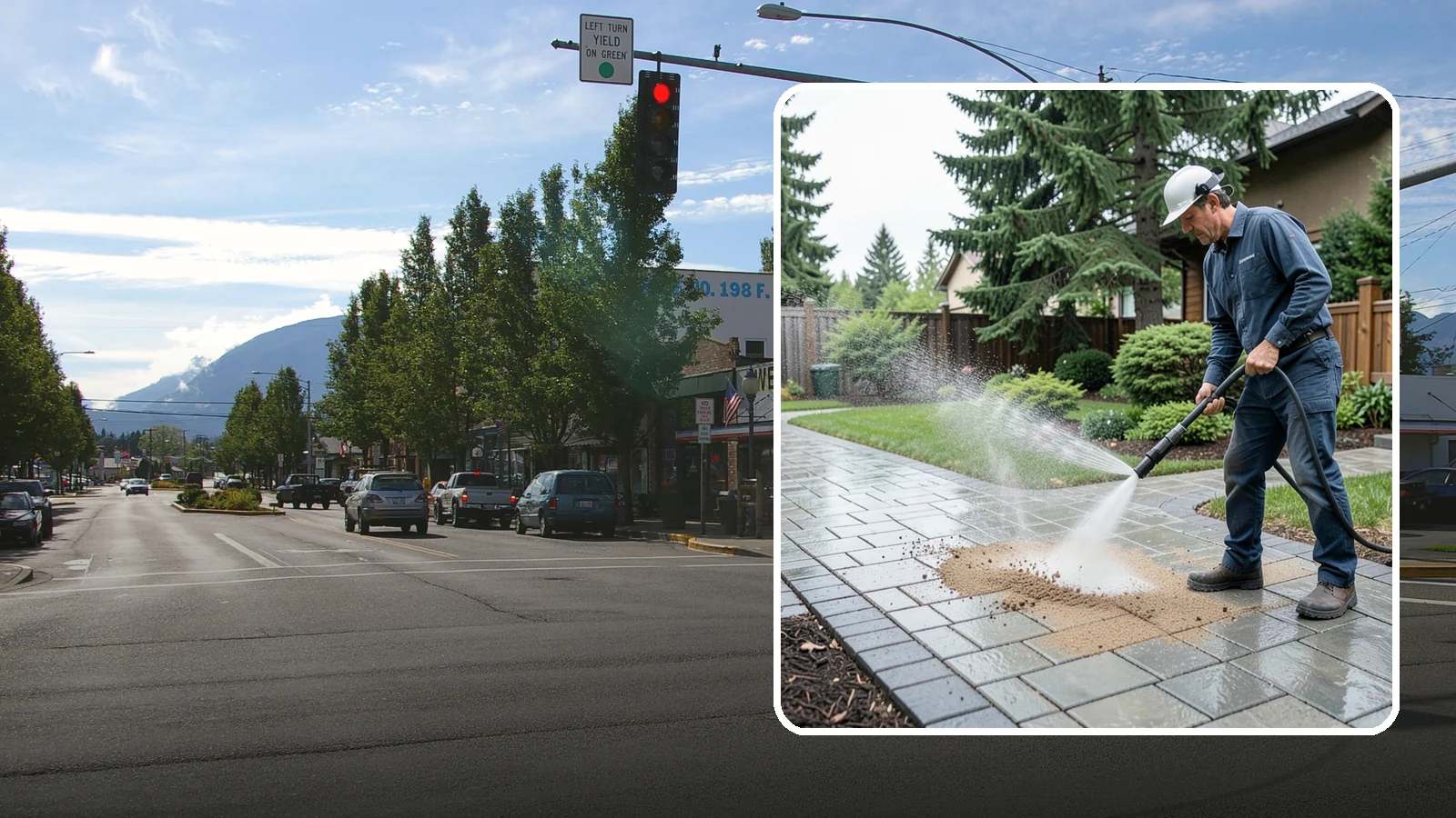 Paver Walkway Cleaning in North Bend, King County, WA - Refresh interlocking paver walkways by clearing joint growth while safeguarding the polymeric sand.