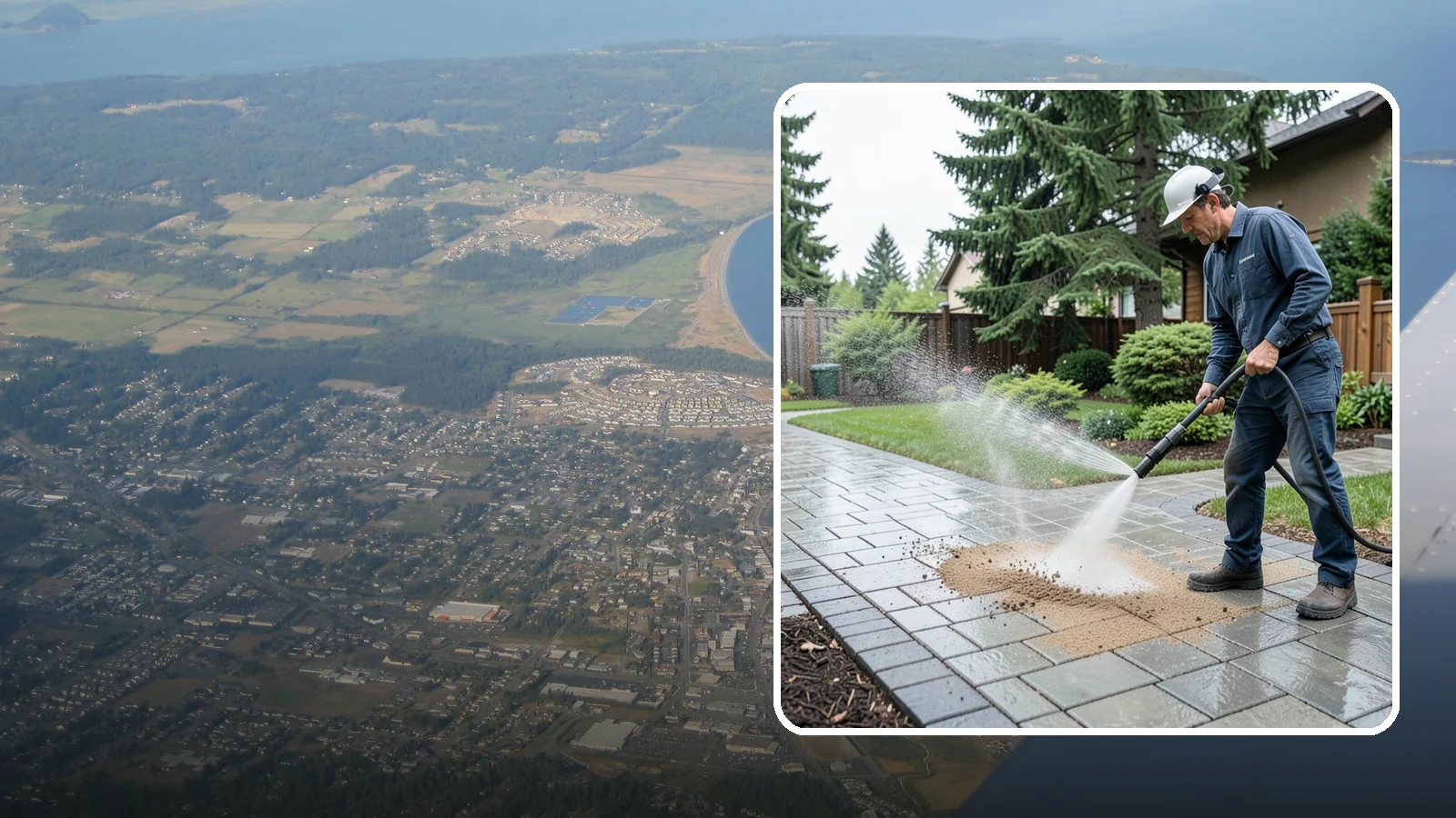 Paver Walkway Cleaning in Oak Harbor, Island County, WA - Refresh interlocking paver walkways by clearing joint growth while safeguarding the polymeric sand.