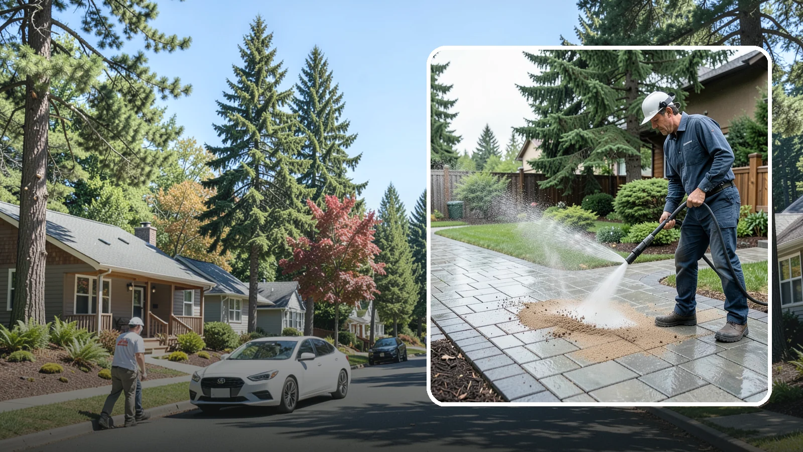 Paver Walkway Cleaning in Orting, Pierce County, WA - Refresh interlocking paver walkways by clearing joint growth while safeguarding the polymeric sand.