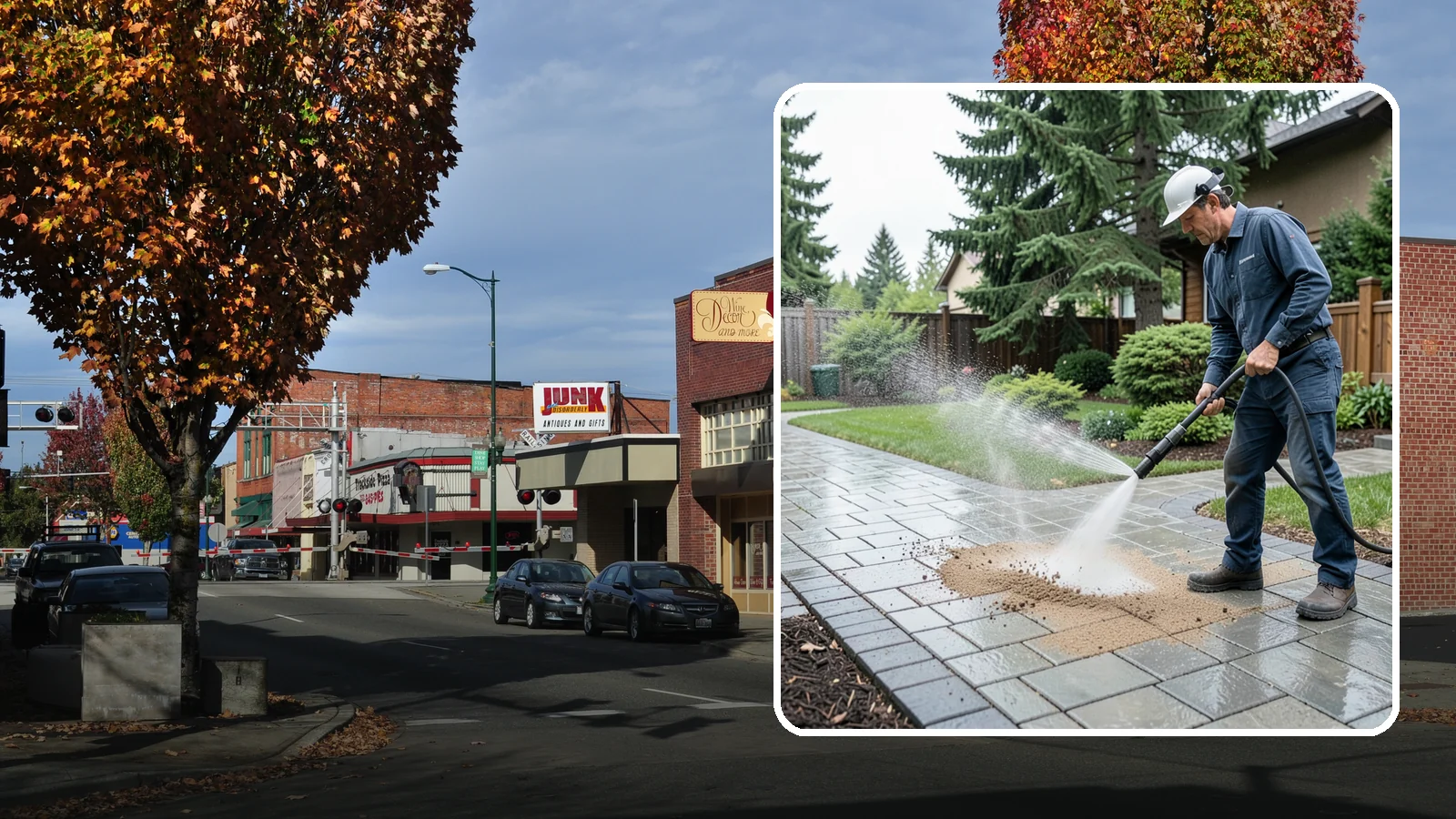 Paver Walkway Cleaning in Puyallup, Pierce County, WA - Refresh interlocking paver walkways by clearing joint growth while safeguarding the polymeric sand.