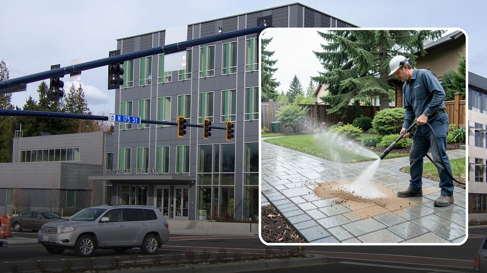 Paver Walkway Cleaning in Shoreline, King County, WA - Refresh interlocking paver walkways by clearing joint growth while safeguarding the polymeric sand.