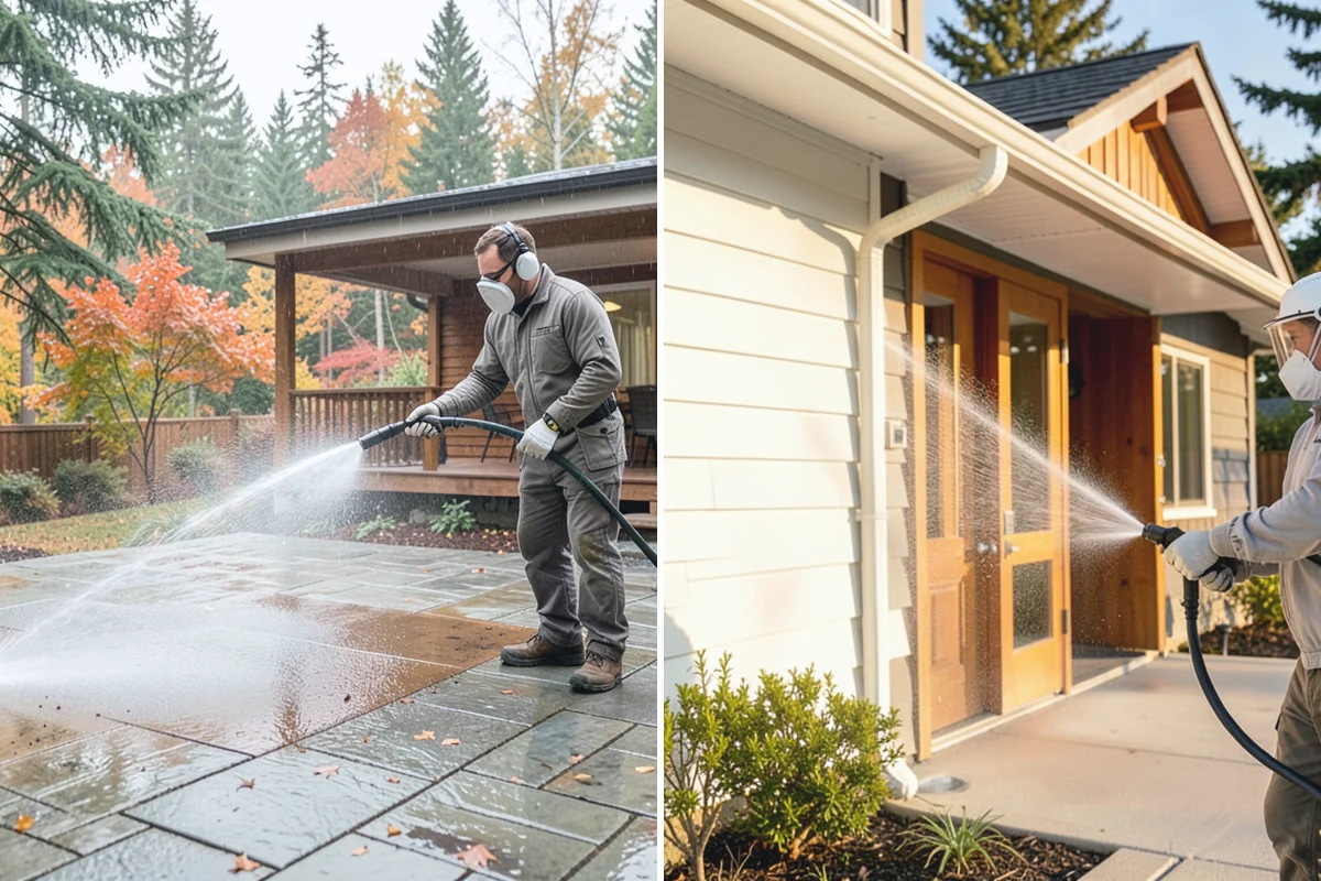 Paver Walkway Cleaning in South Prairie, Pierce County, WA - Remove surface debris and pull established weeds