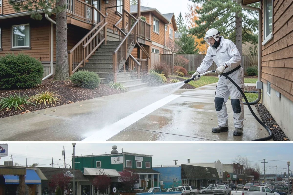 Paver Walkway Cleaning in Stanwood, Snohomish County, WA - Late summer is prime for paver walkways so new polymeric sand can cure dry before autumn rains.