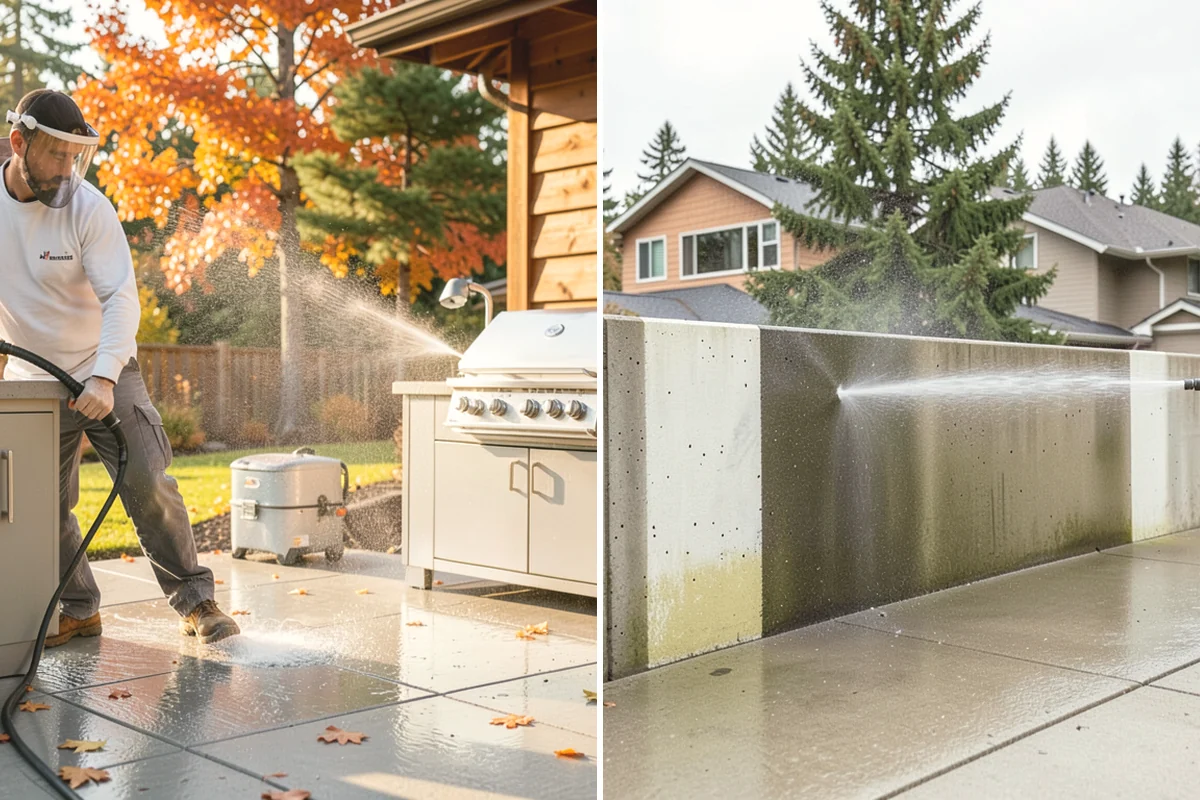 Paver Walkway Cleaning in Steilacoom, Pierce County, WA - Remove surface debris and pull established weeds