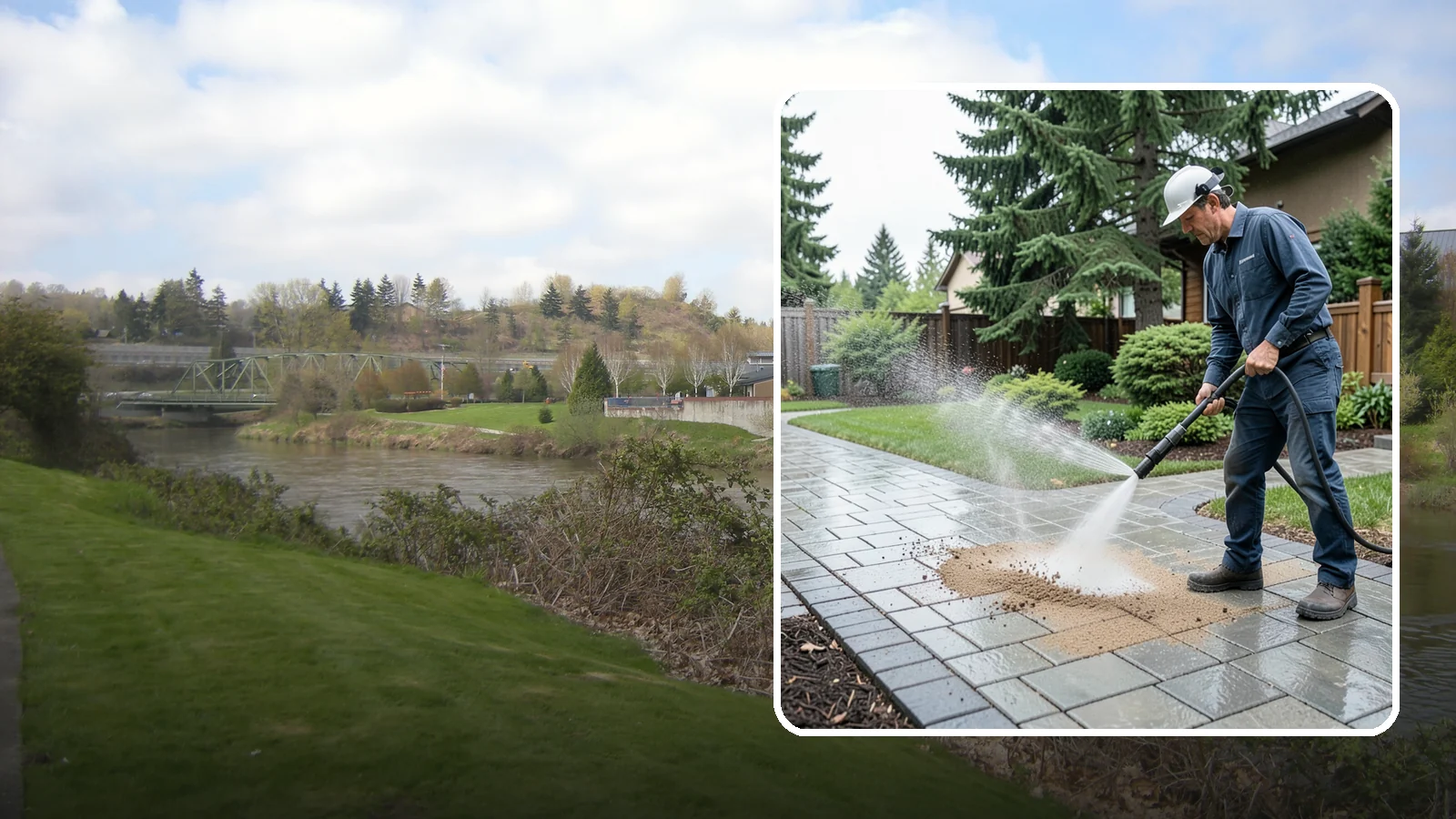 Paver Walkway Cleaning in Tukwila, King County, WA - Refresh interlocking paver walkways by clearing joint growth while safeguarding the polymeric sand.
