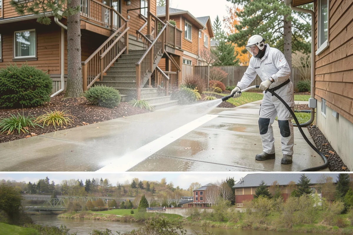 Paver Walkway Cleaning in Tukwila, King County, WA - Late summer is prime for paver walkways so new polymeric sand can cure dry before autumn rains.