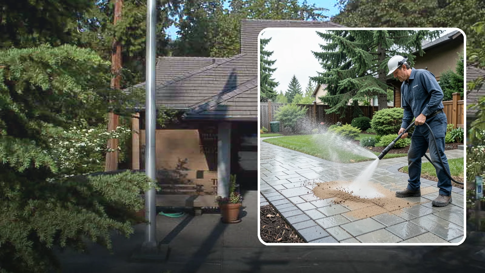 Paver Walkway Cleaning in Yarrow Point, King County, WA - Refresh interlocking paver walkways by clearing joint growth while safeguarding the polymeric sand.