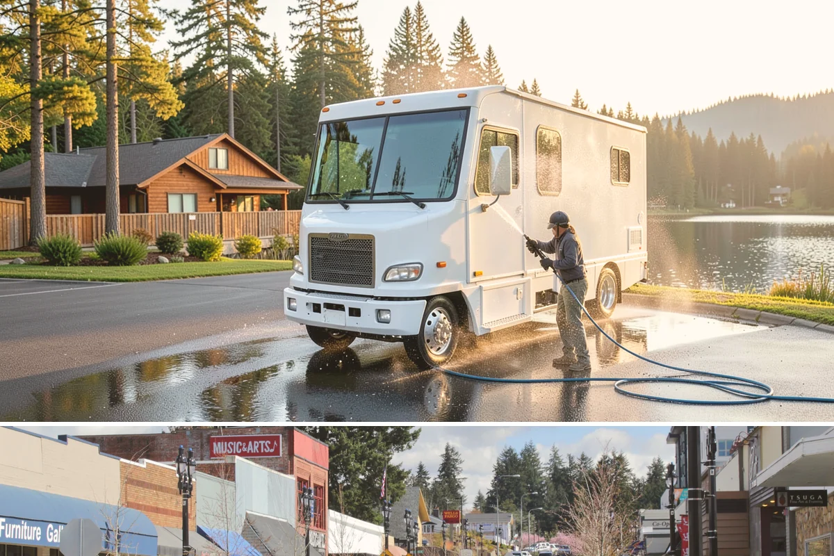 Pavilion Cleaning in Bothell, King County, WA - Summer scheduling keeps the large surfaces dry between the cleaning and any evening use, which suits these broad structures best.