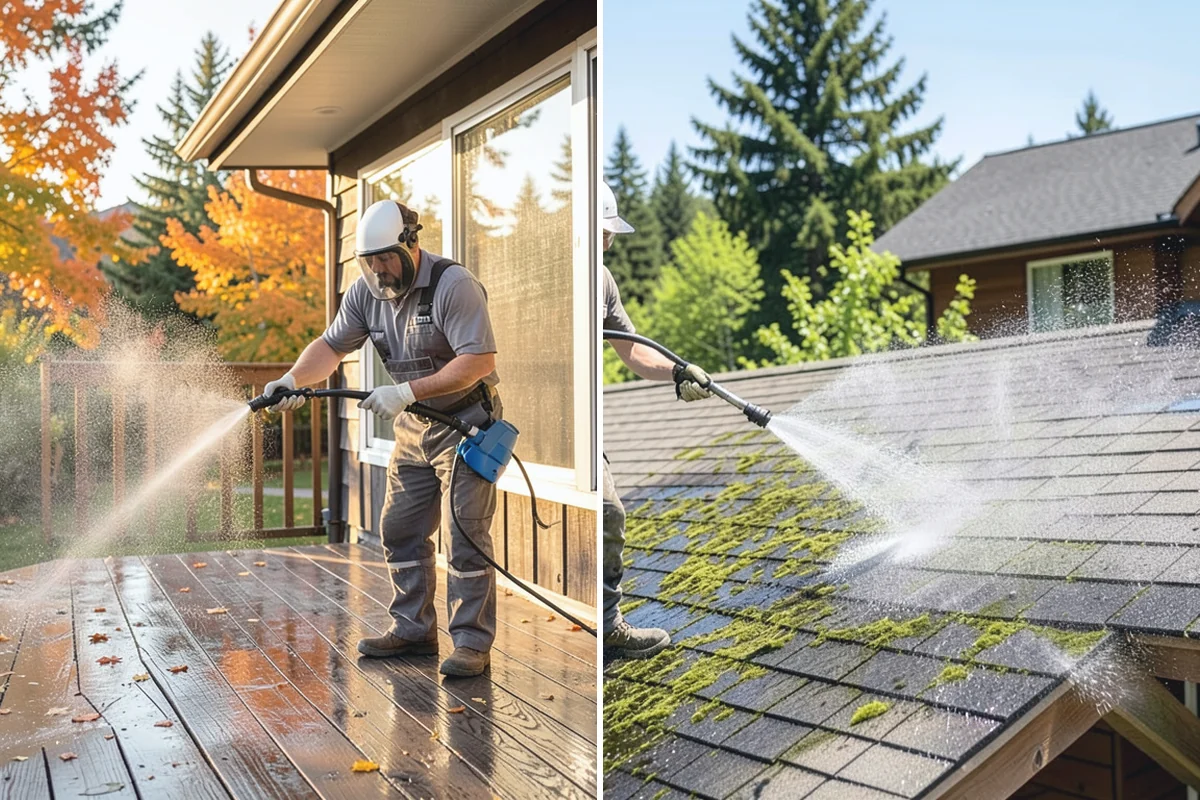 Pavilion Cleaning in Coupeville, Island County, WA - Clear the roof and framing of accumulated debris