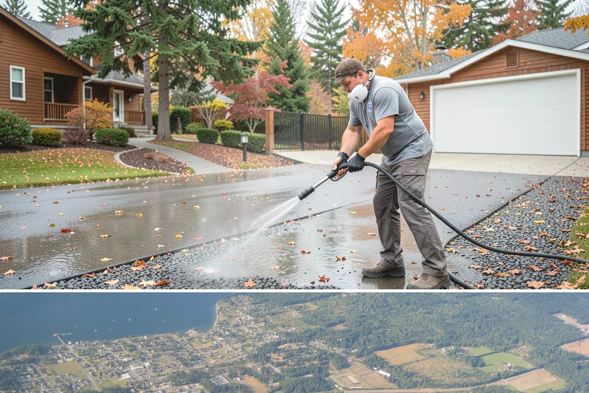 Pavilion Cleaning in Coupeville, Island County, WA - Summer scheduling keeps the large surfaces dry between the cleaning and any evening use, which suits these broad structures best.