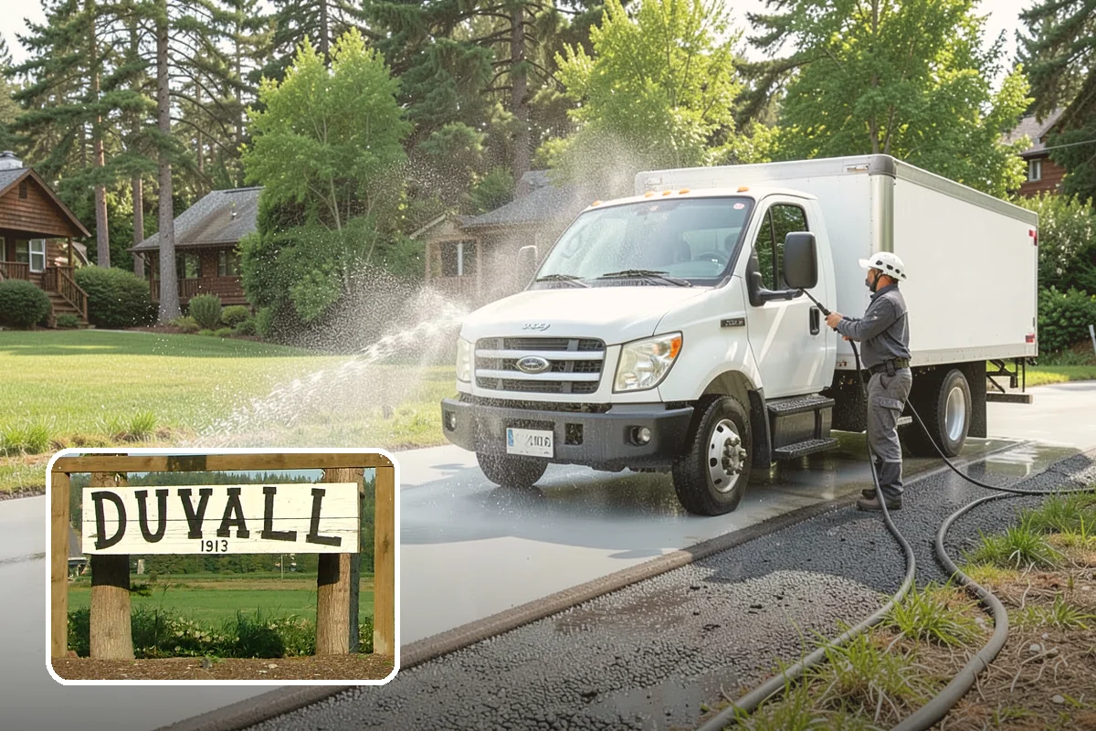 Pavilion Cleaning in Duvall, King County, WA - Clears algae streaking from broad pavilion roofs
