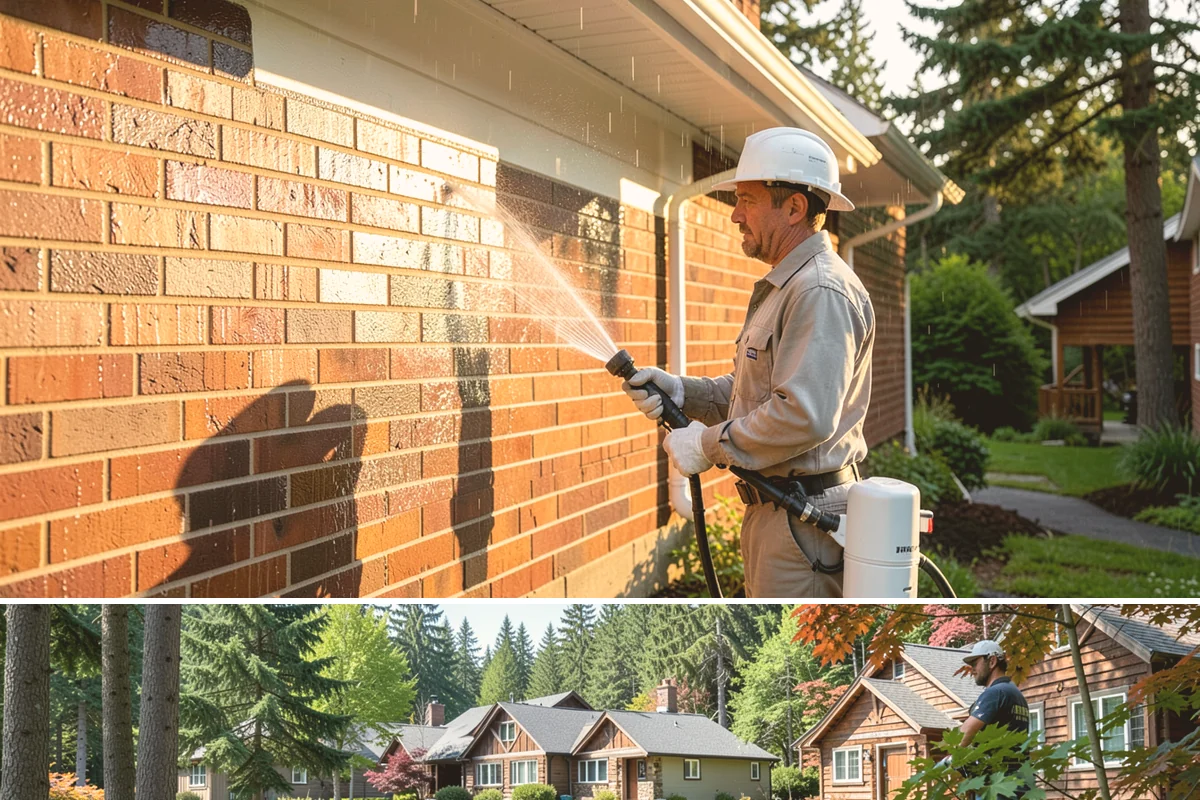 Pavilion Cleaning in Edgewood, Pierce County, WA - Summer scheduling keeps the large surfaces dry between the cleaning and any evening use, which suits these broad structures best.