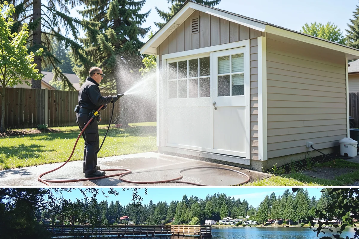 Pavilion Cleaning in Federal Way, King County, WA - Summer scheduling keeps the large surfaces dry between the cleaning and any evening use, which suits these broad structures best.