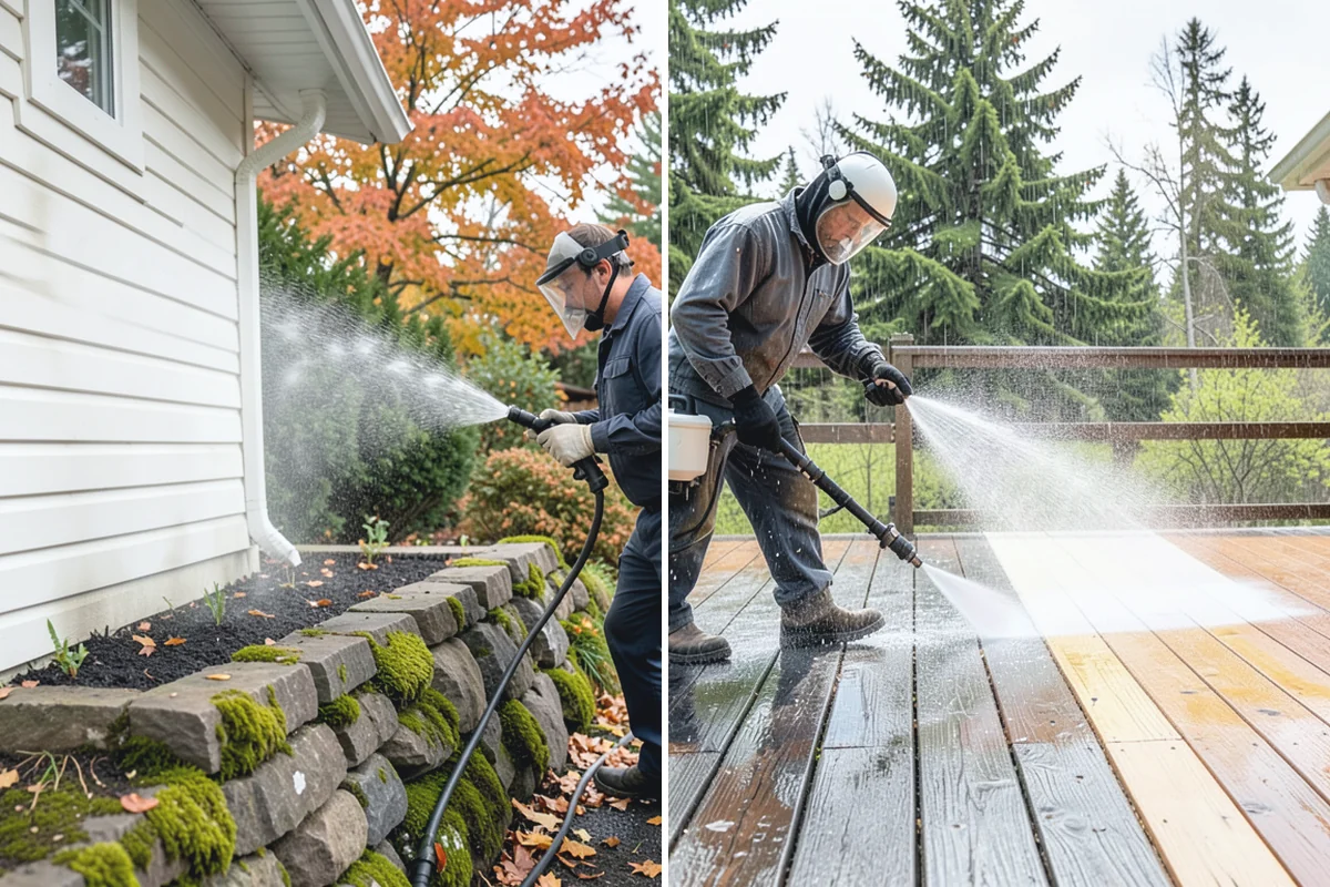 Pavilion Cleaning in Medina, King County, WA - Clear the roof and framing of accumulated debris