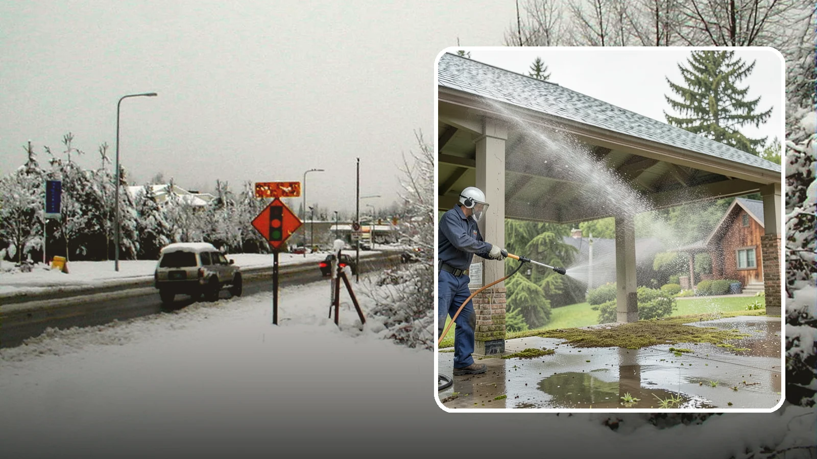 Pavilion Cleaning in Newcastle, King County, WA - Clean large pavilion structures and their roofs to remove the algae and debris common on wide, shaded Northwest builds.
