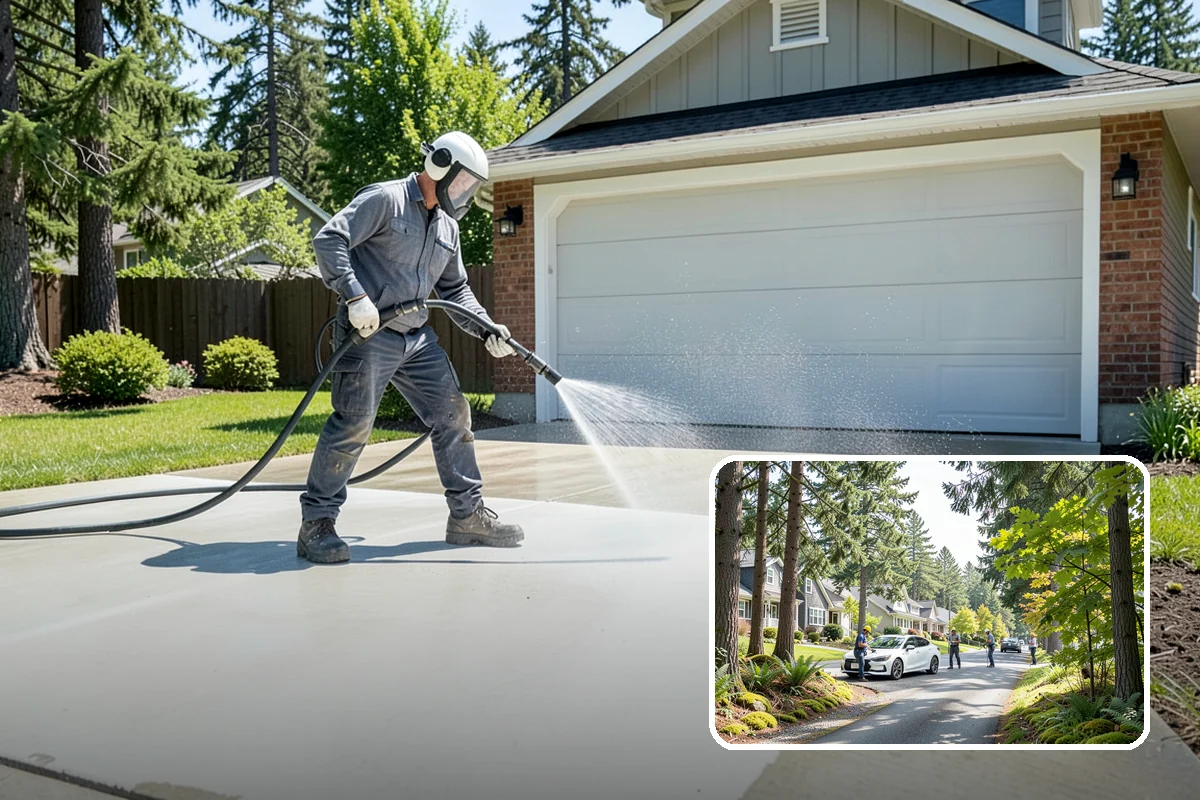 Pavilion Cleaning in Normandy Park, King County, WA - Clears algae streaking from broad pavilion roofs