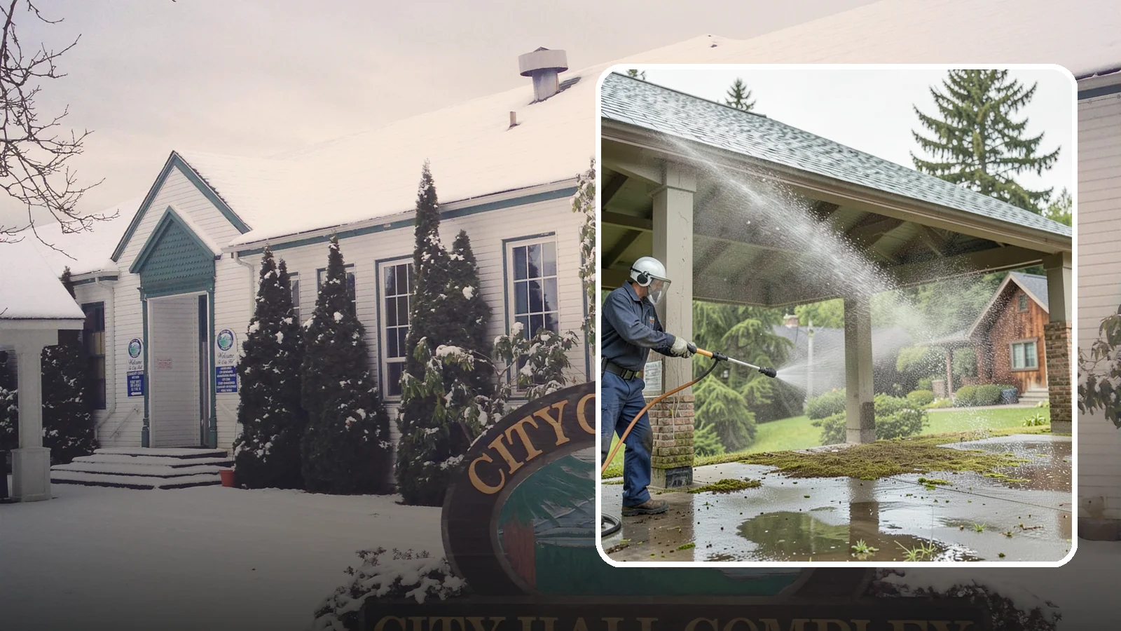 Pavilion Cleaning in Pacific, King County, WA - Clean large pavilion structures and their roofs to remove the algae and debris common on wide, shaded Northwest builds.