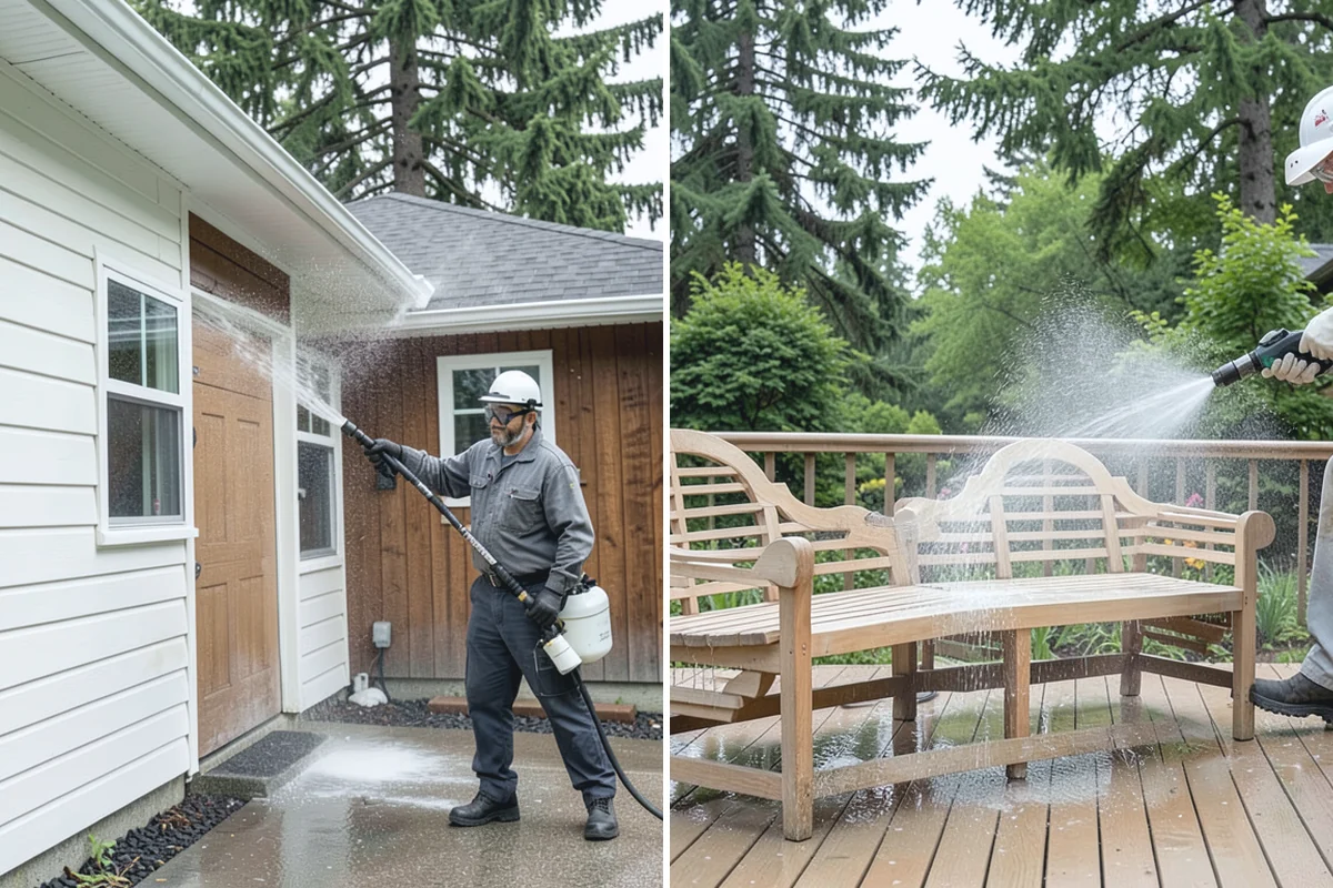 Pavilion Cleaning in Redmond, King County, WA - Clear the roof and framing of accumulated debris