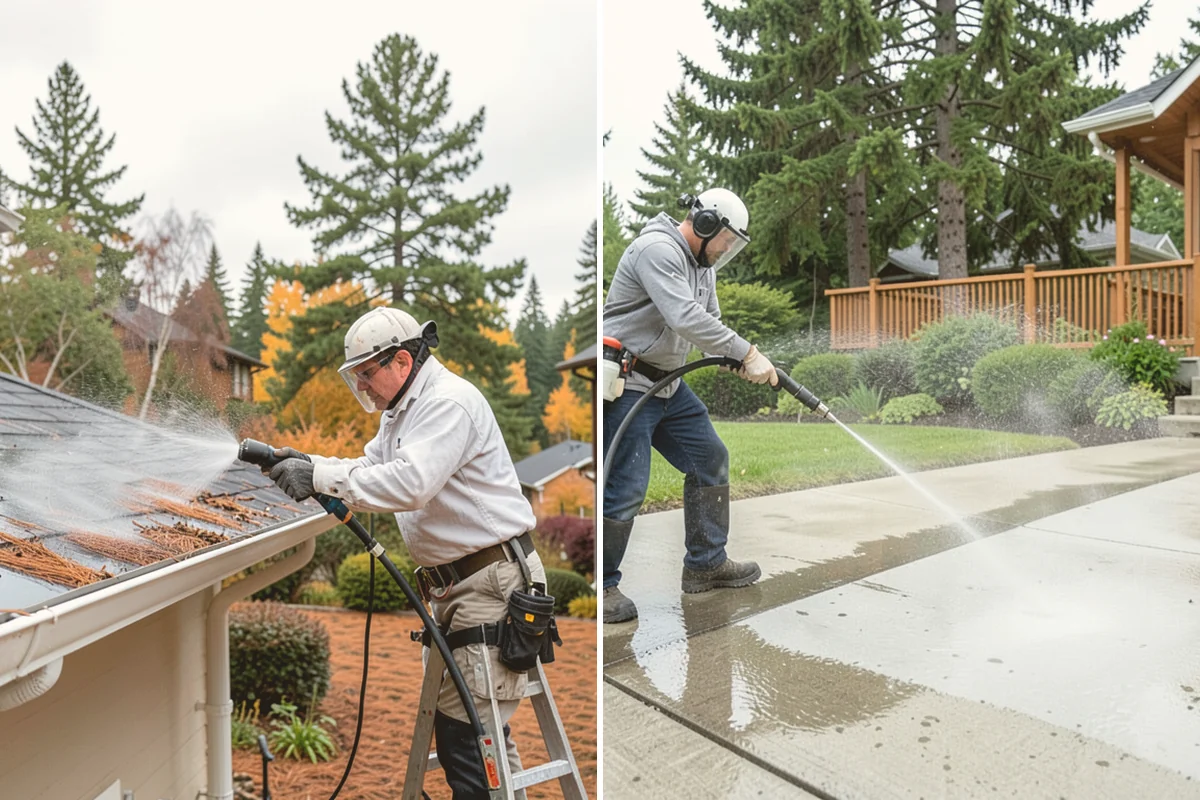 Pavilion Cleaning in Sammamish, King County, WA - Clear the roof and framing of accumulated debris