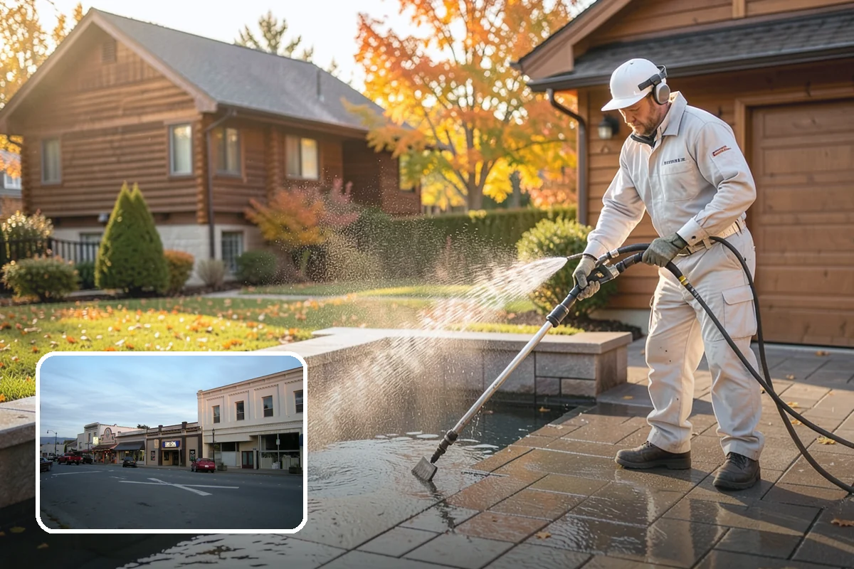 Pergola Cleaning in Burlington, Skagit County, WA - Clears mildew and moss from shaded overhead beams
