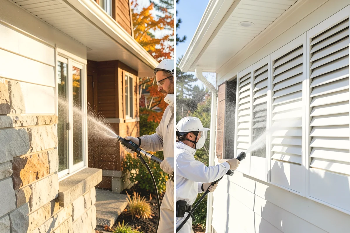 Pergola Cleaning in Carbonado, Pierce County, WA - Clear loose debris from the top slats and joints