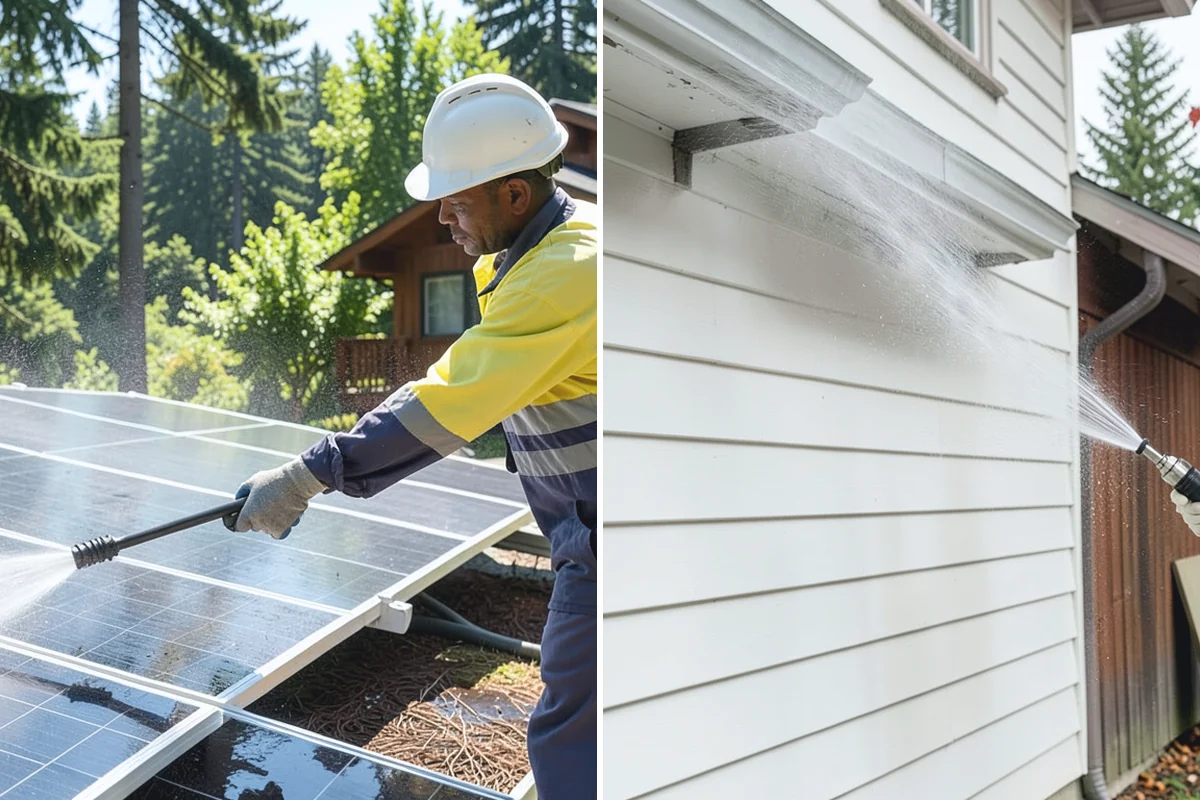 Pergola Cleaning in Des Moines, King County, WA - Clear loose debris from the top slats and joints
