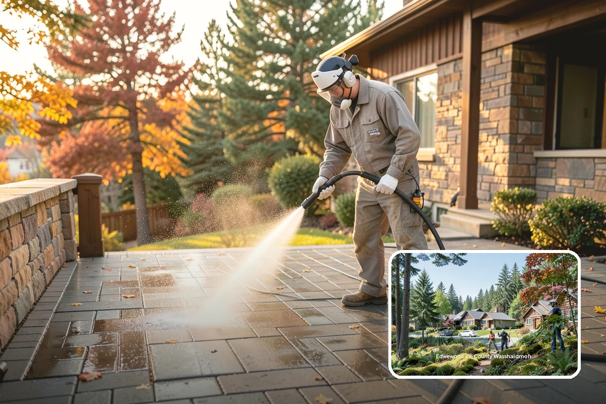 Pergola Cleaning in Edgewood, Pierce County, WA - Clears mildew and moss from shaded overhead beams