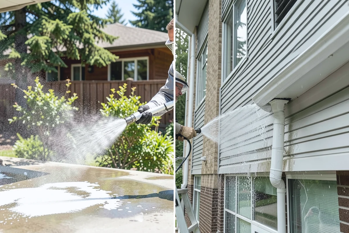 Pergola Cleaning in Gold Bar, Snohomish County, WA - Clear loose debris from the top slats and joints