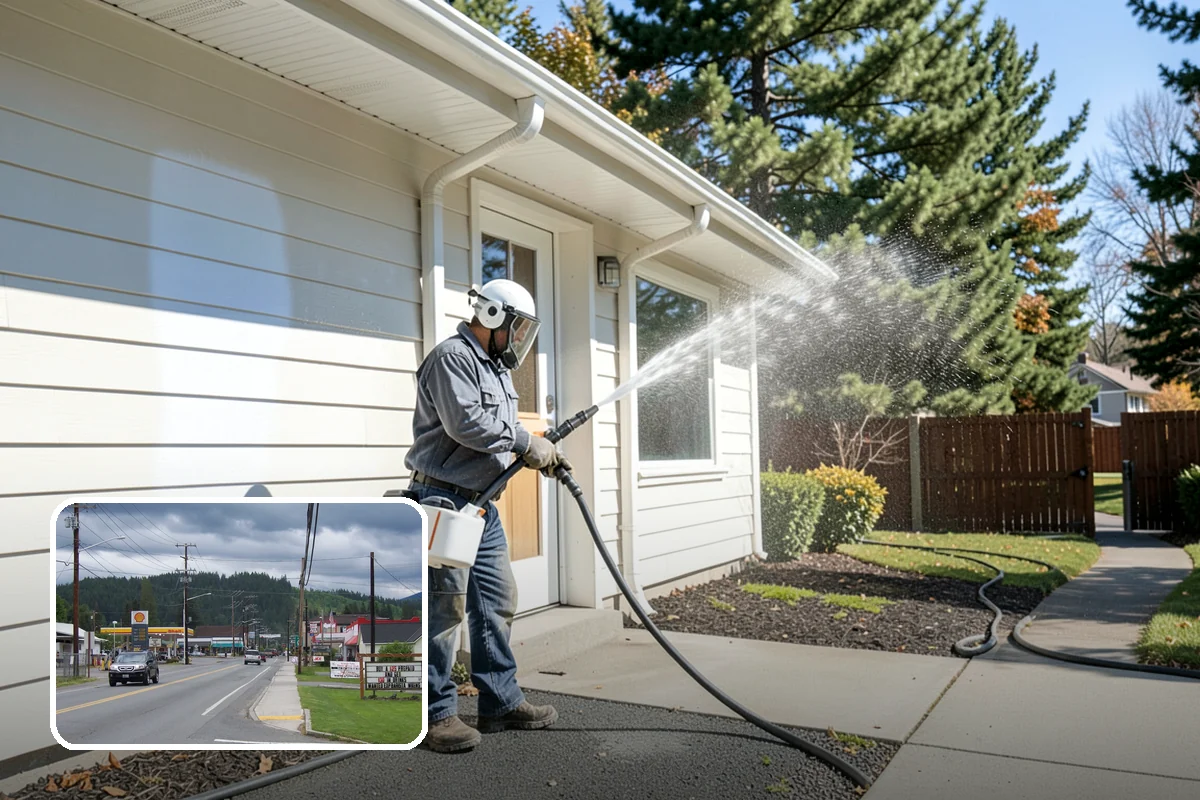 Pergola Cleaning in Granite Falls, Snohomish County, WA - Clears mildew and moss from shaded overhead beams