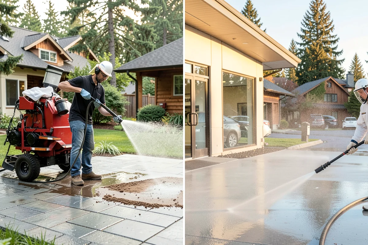 Pergola Cleaning in Hunts Point, King County, WA - Clear loose debris from the top slats and joints