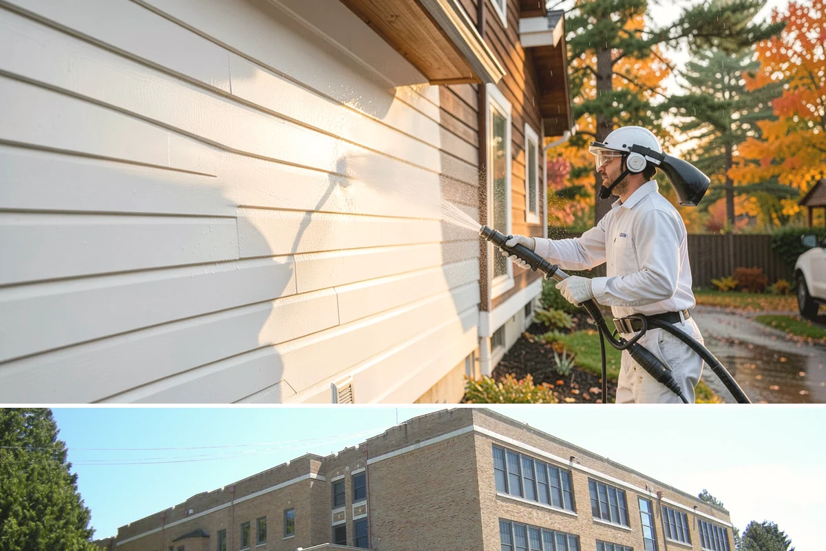 Pergola Cleaning in Maple Valley, King County, WA - Late spring cleans off the winter's mildew and needle buildup so the pergola is ready for the outdoor season.