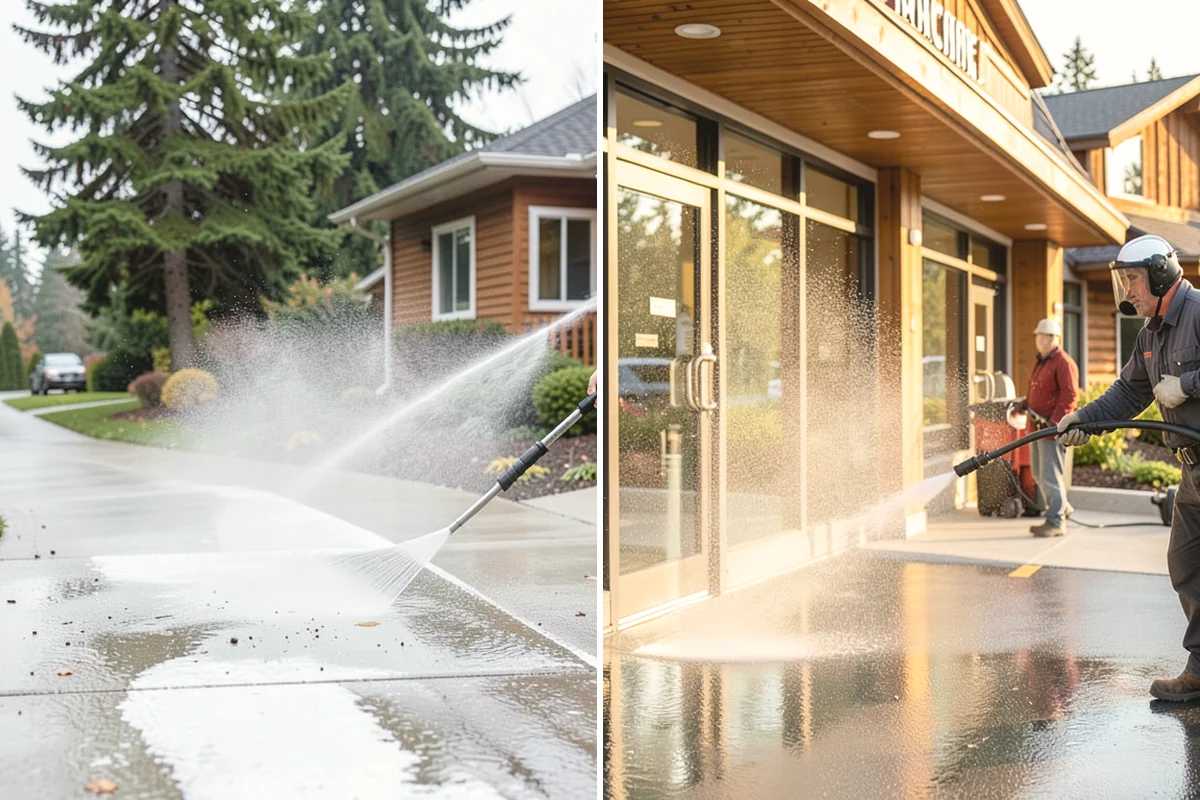 Pergola Cleaning in North Bend, King County, WA - Clear loose debris from the top slats and joints