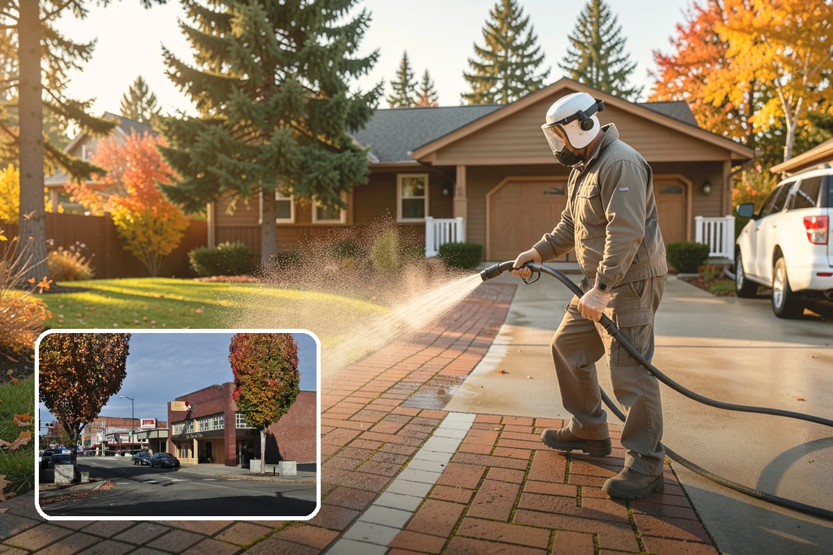Pergola Cleaning in Puyallup, Pierce County, WA - Clears mildew and moss from shaded overhead beams