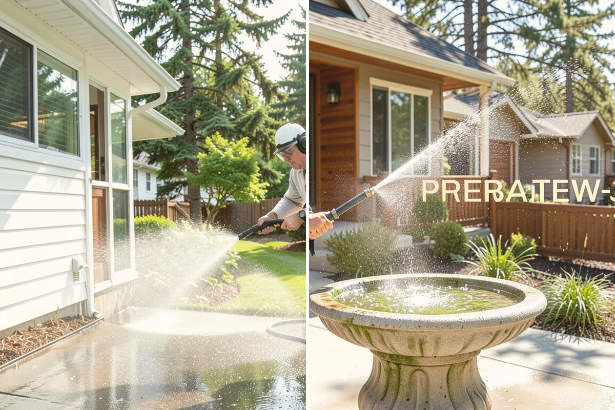 Pergola Cleaning in Sammamish, King County, WA - Clear loose debris from the top slats and joints