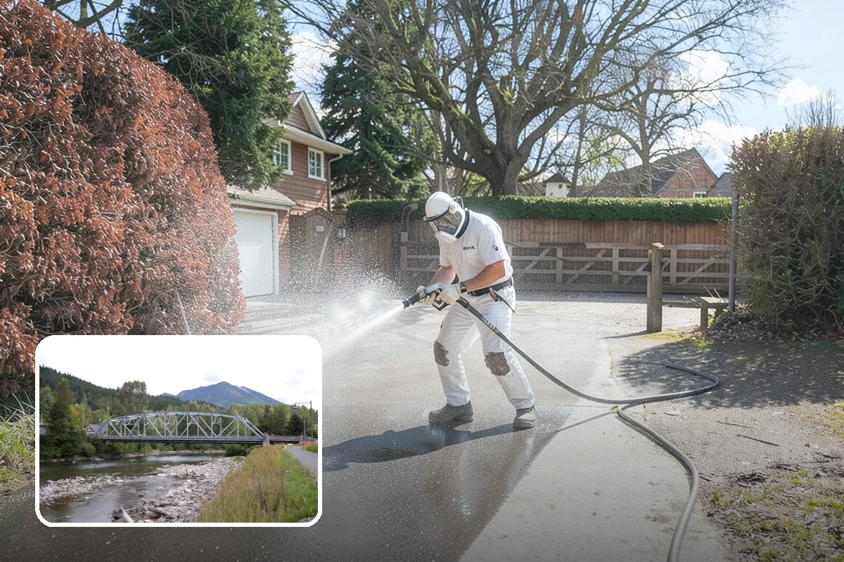 Pergola Cleaning in Skykomish, King County, WA - Clears mildew and moss from shaded overhead beams