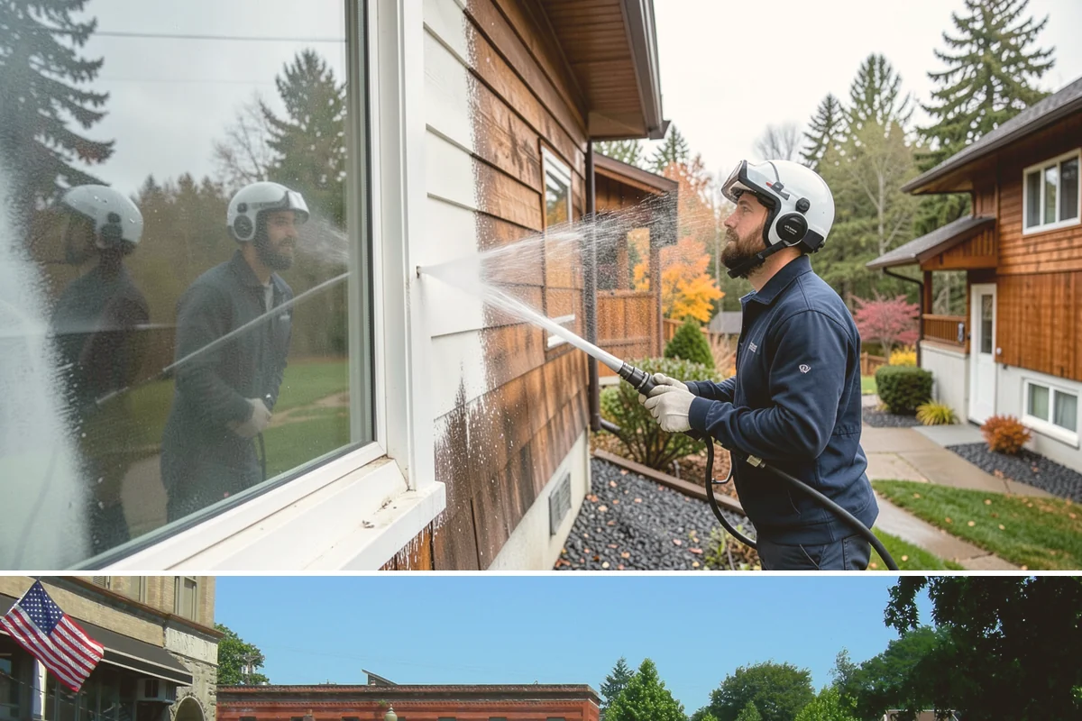 Pergola Cleaning in Snohomish, Snohomish County, WA - Late spring cleans off the winter's mildew and needle buildup so the pergola is ready for the outdoor season.