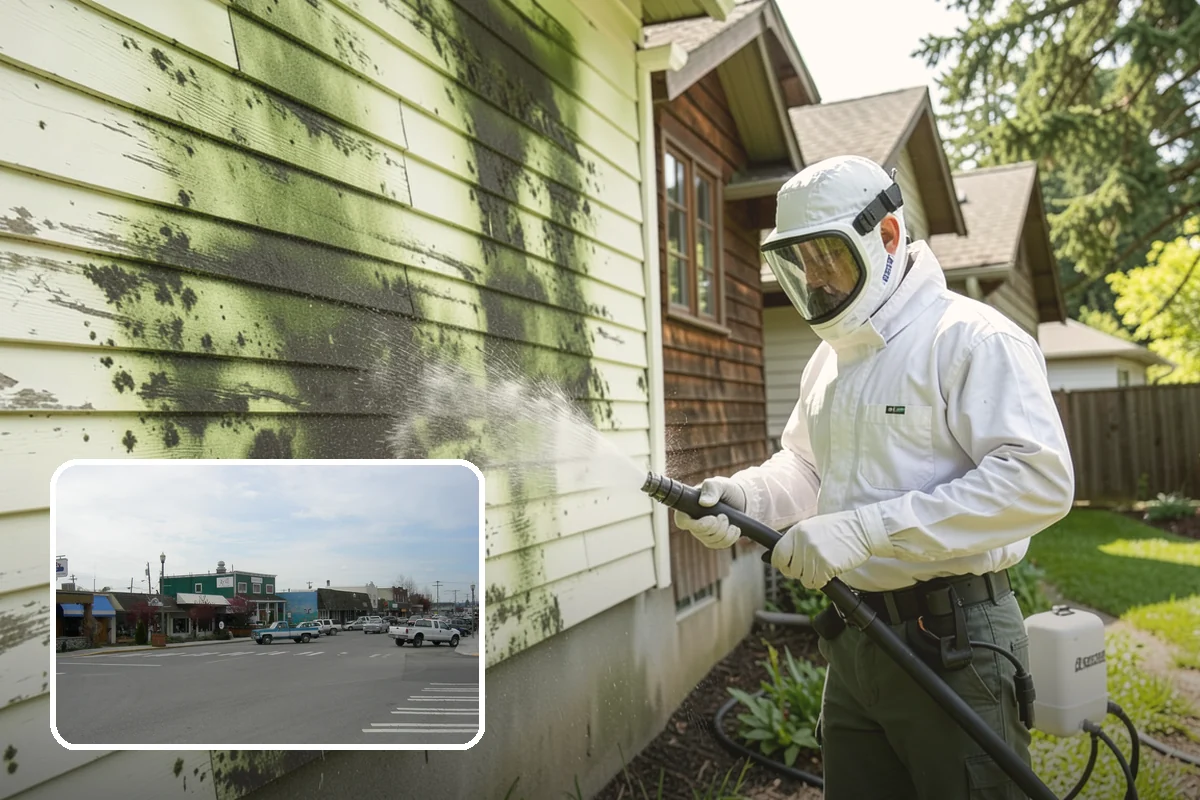 Pergola Cleaning in Stanwood, Snohomish County, WA - Clears mildew and moss from shaded overhead beams