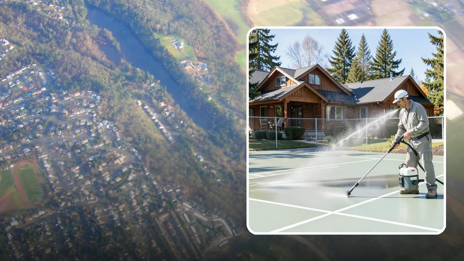 Pickleball Court Cleaning in Algona, King County, WA - We clean pickleball courts so the fast-growing sport's surface stays grippy and line-crisp despite constant Northwest moisture.