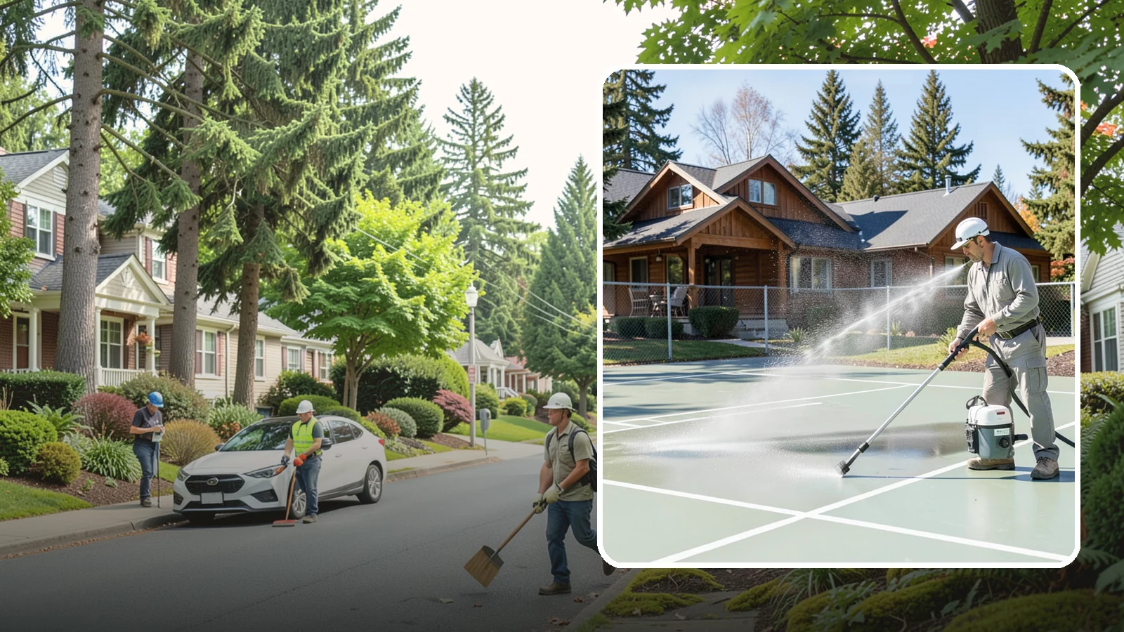Pickleball Court Cleaning in Beaux Arts Village, King County, WA - We clean pickleball courts so the fast-growing sport's surface stays grippy and line-crisp despite constant Northwest moisture.