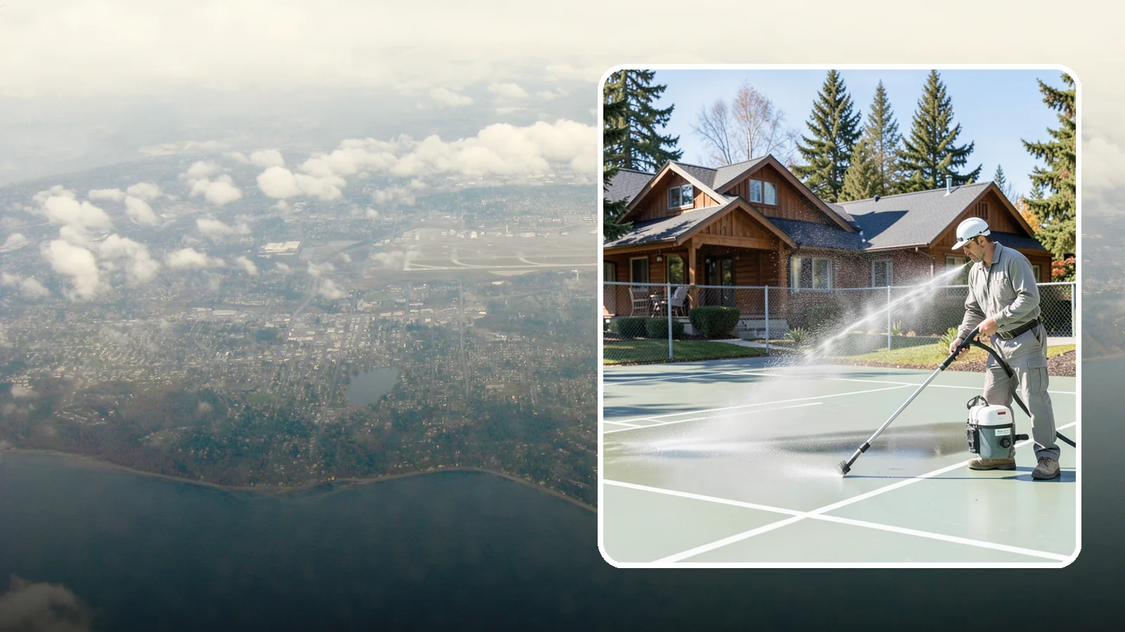 Pickleball Court Cleaning in Burien, King County, WA - We clean pickleball courts so the fast-growing sport's surface stays grippy and line-crisp despite constant Northwest moisture.