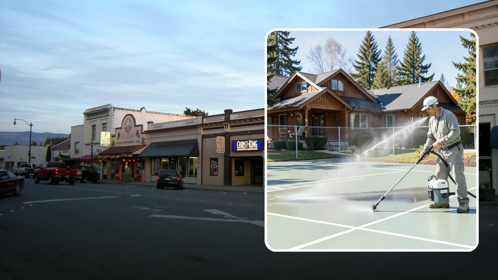 Pickleball Court Cleaning in Burlington, Skagit County, WA - We clean pickleball courts so the fast-growing sport's surface stays grippy and line-crisp despite constant Northwest moisture.