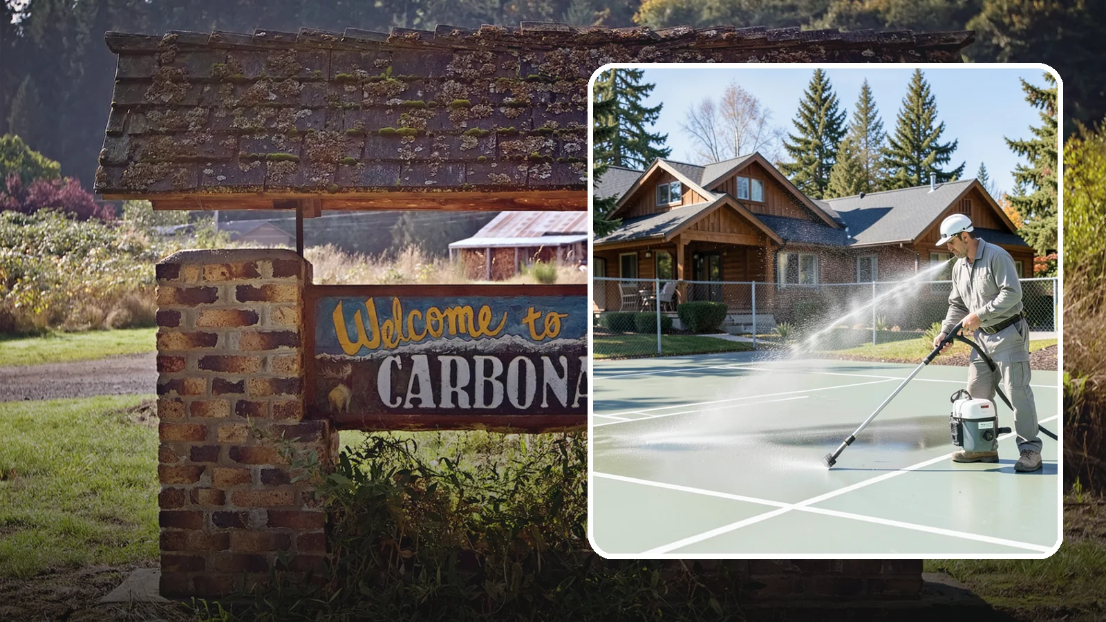 Pickleball Court Cleaning in Carbonado, Pierce County, WA - We clean pickleball courts so the fast-growing sport's surface stays grippy and line-crisp despite constant Northwest moisture.