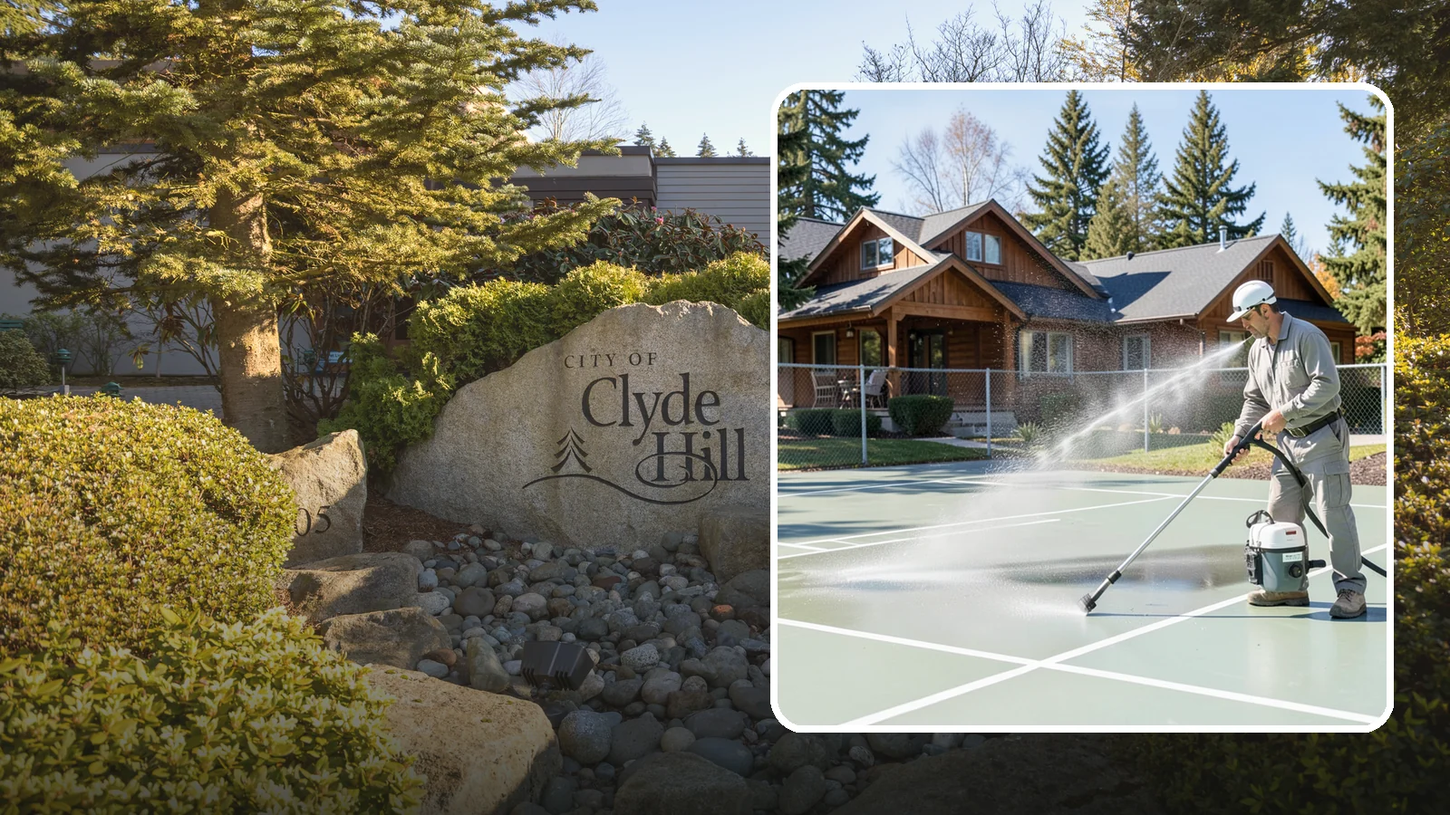Pickleball Court Cleaning in Clyde Hill, King County, WA - We clean pickleball courts so the fast-growing sport's surface stays grippy and line-crisp despite constant Northwest moisture.
