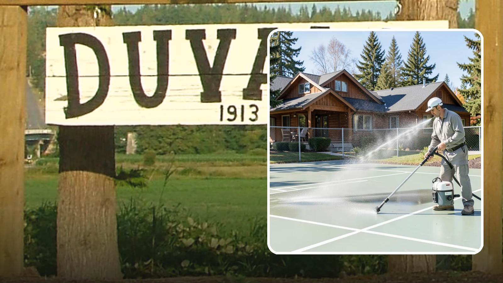 Pickleball Court Cleaning in Duvall, King County, WA - We clean pickleball courts so the fast-growing sport's surface stays grippy and line-crisp despite constant Northwest moisture.