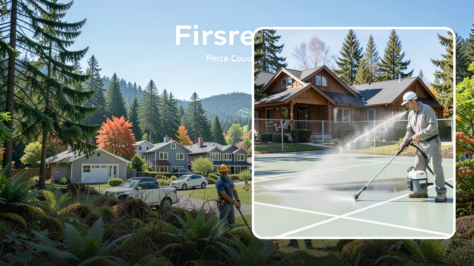 Pickleball Court Cleaning in Fircrest, Pierce County, WA - We clean pickleball courts so the fast-growing sport's surface stays grippy and line-crisp despite constant Northwest moisture.