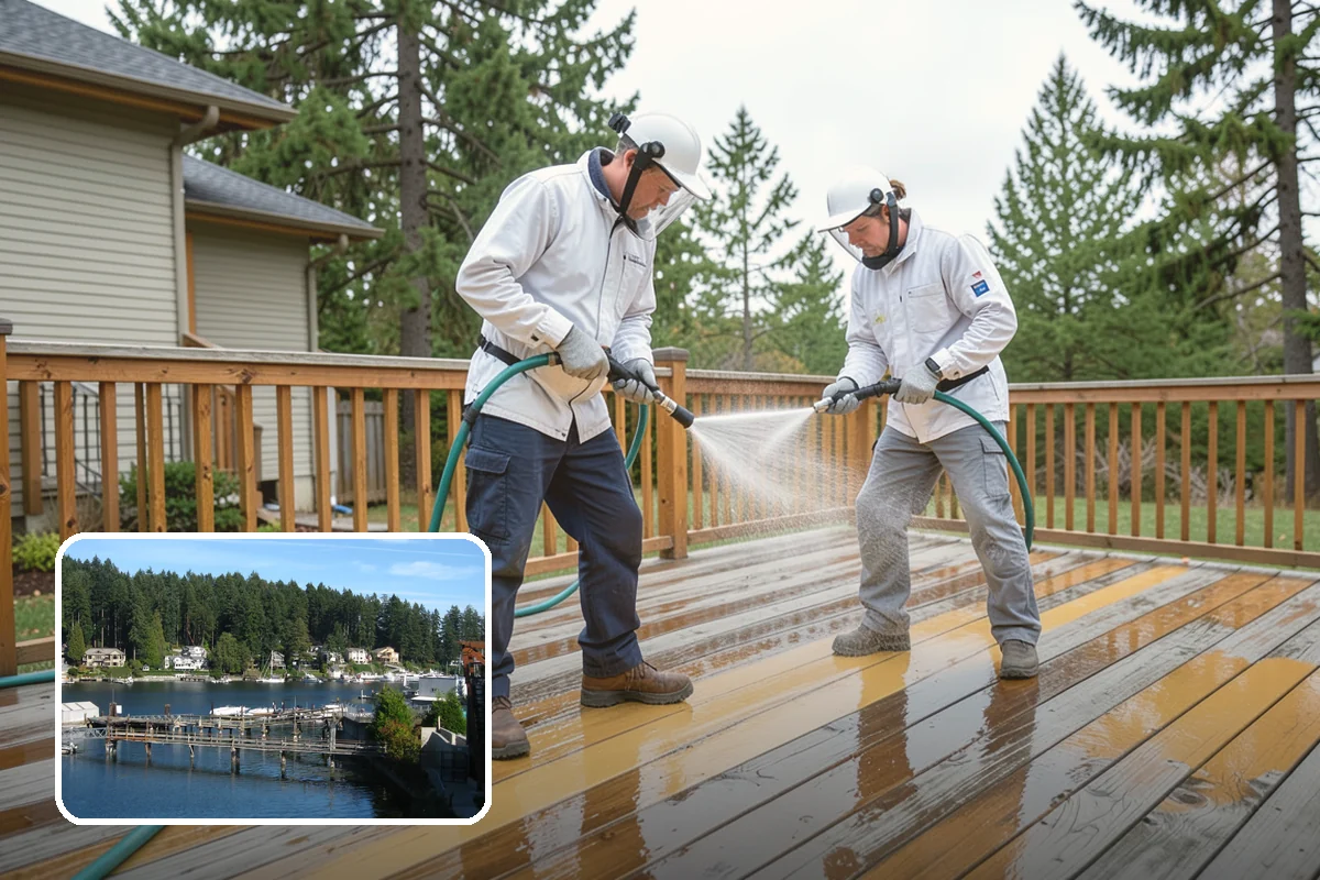 Pickleball Court Cleaning in Gig Harbor, Pierce County, WA - Keeps quick pivots safe by removing slick algae film
