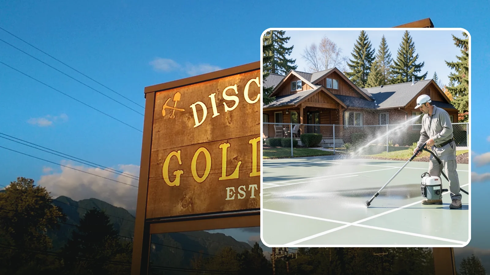 Pickleball Court Cleaning in Gold Bar, Snohomish County, WA - We clean pickleball courts so the fast-growing sport's surface stays grippy and line-crisp despite constant Northwest moisture.