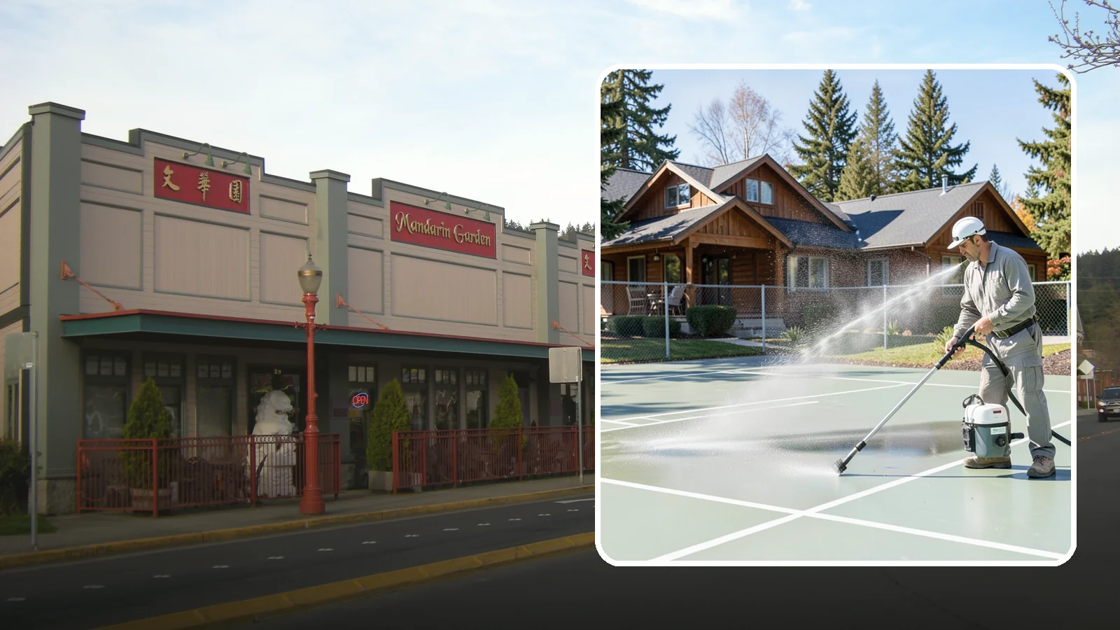 Pickleball Court Cleaning in Issaquah, King County, WA - We clean pickleball courts so the fast-growing sport's surface stays grippy and line-crisp despite constant Northwest moisture.
